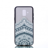 Etui plastikowe wytłoczone lotus do Samsung Galaxy A6 (2018) - przezroczyste
