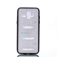 Etui plastikowe wytłoczone strzały do Samsung Galaxy A6 (2018) - przezroczyste