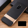 Elegancja etui plastikowe ze stojakiem do Samsung Galaxy A6 Plus (2018) - złote