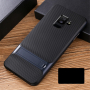 Elegancja etui plastikowe ze stojakiem do Samsung Galaxy A6 Plus (2018) - ciemnoniebieskie