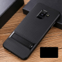 Elegancja etui plastikowe ze stojakiem do Samsung Galaxy A6 (2018) - czarne