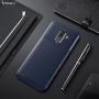 Ipaky etui plastikowe z teksturą karbonową do Samsung Galaxy A6 Plus (2018) - ciemnoniebieskie