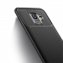 Ipaky etui plastikowe z teksturą karbonową do Samsung Galaxy A6 (2018) - czarne