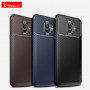 Ipaky etui plastikowe z teksturą karbonową do Samsung Galaxy A6 (2018) - czarne