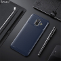 Ipaky etui plastikowe z teksturą karbonową do Samsung Galaxy A6 (2018) - ciemnoniebieskie