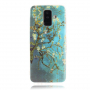 Etui plastikowe kwitnące drzewo do Samsung Galaxy A6 Plus (2018) - niebieskie
