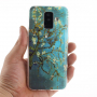 Etui plastikowe kwitnące drzewo do Samsung Galaxy A6 Plus (2018) - niebieskie