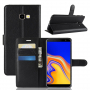 Litchi pokrowiec flip do Samsung Galaxy J4 Plus - czarny