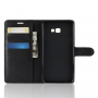 Litchi pokrowiec flip do Samsung Galaxy J4 Plus - czarny