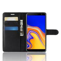 Litchi pokrowiec flip do Samsung Galaxy J4 Plus - czarny