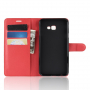 Litchi pokrowiec flip do Samsung Galaxy J4 Plus - czerwony