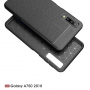 Litchi etui skórzane do Samsung Galaxy A7 (2018) - czarne