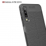 Litchi etui skórzane do Samsung Galaxy A7 (2018) - czarne