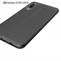 Litchi etui skórzane do Samsung Galaxy A7 (2018) - czarne