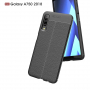 Litchi etui skórzane do Samsung Galaxy A7 (2018) - czarne