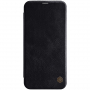 Nillkin Qin pokrowiec skórzany flip do Samsung Galaxy J4 Plus - czarny