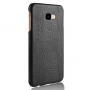 Etui skórzane z teksturą krokodyla do Samsung Galaxy J4 Plus - czarne