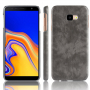 Litchi Skin etui skórzane do Samsung Galaxy J4 Plus - szare