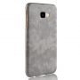 Litchi Skin etui skórzane do Samsung Galaxy J4 Plus - szare