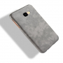 Litchi Skin etui skórzane do Samsung Galaxy J4 Plus - szare