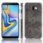 Litchi Skin etui skórzane do Samsung Galaxy J6 Plus - szare