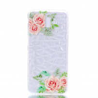 Etui plastikowe róże do Samsung Galaxy J6 Plus - przezroczyste
