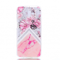 Etui plastikowe kwiaty do Samsung Galaxy J6 Plus - różowe