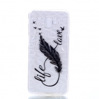 Etui plastikowe piórko do Samsung Galaxy J6 Plus - przezroczyste