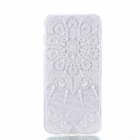 Etui plastikowe wytłoczone mandala do Samsung Galaxy J4 Plus - przezroczyste