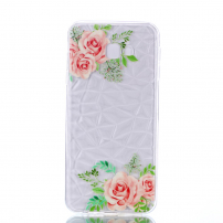 Etui plastikowe wytłoczone róża do Samsung Galaxy J4 Plus - przezroczyste