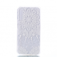Etui plastikowe wytłoczone mandala do Samsung Galaxy A7 (2018) - przezroczyste