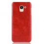 Litchi etui skórzane do Samsung Galaxy J6 (2018) - czerwone