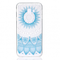 Etui plastikowe niebieski lotus do Samsung Galaxy J4 Plus - przezroczyste