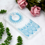 Etui plastikowe niebieski lotus do Samsung Galaxy J4 Plus - przezroczyste