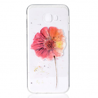 Etui plastikowe kwiat do Samsung Galaxy J4 Plus - przezroczyste