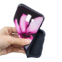 Etui plastikowe kwiat do Samsung Galaxy J6 Plus - czarne