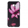 Etui plastikowe kwiat do Samsung Galaxy J4 Plus - czarne