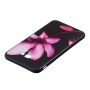 Etui plastikowe kwiat do Samsung Galaxy J4 Plus - czarne