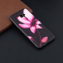 Etui plastikowe kwiat do Samsung Galaxy J4 Plus - czarne