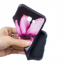 Etui plastikowe kwiat do Samsung Galaxy J4 Plus - czarne