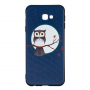 Etui plastikowe sowa do Samsung Galaxy J4 Plus - niebieskie