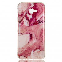 Etui plastikowe marmur do Samsung Galaxy J4 Plus - czerwone