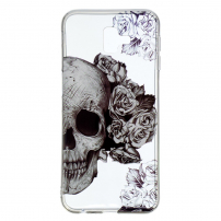 Etui plastikowe czaszka do Samsung Galaxy J6 Plus - przezroczyste