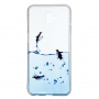 Etui plastikowe pingwiny do Samsung Galaxy J6 Plus - przezroczyste