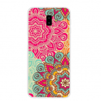 Etui plastikowe mandala do Samsung Galaxy J6 Plus - różowe