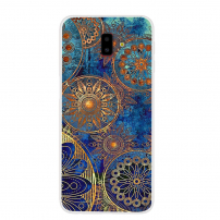 Etui plastikowe mandala do Samsung Galaxy J6 Plus - niebieskie