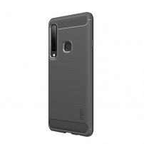 Mofi etui plastikowe z teksturą szlifowaną do Samsung Galaxy A9 (2018) - szare