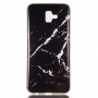 Etui plastikowe marmur do Samsung Galaxy J6 Plus - czarno-białe
