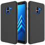 Etui silikonowe Liquid do Samsung Galaxy A8 Plus (2018) - czarne