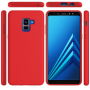 Etui silikonowe Liquid do Samsung Galaxy A8 Plus (2018) - czerwone